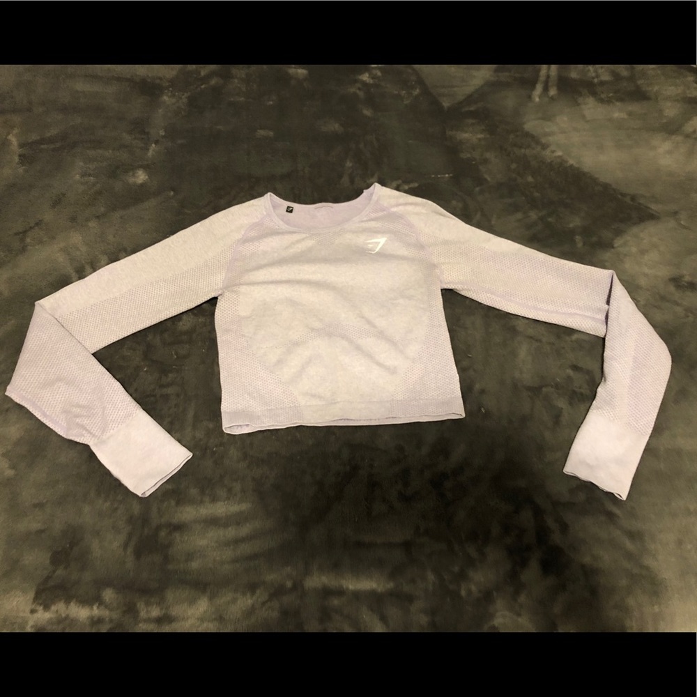 Gymshark seamless long sleeve crop top - small